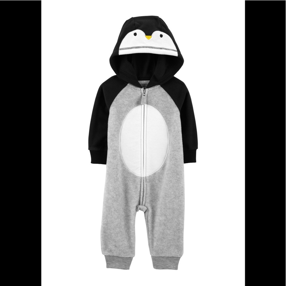 3/$15 CARTER’S Hooded Penguin Fleece Jumpsuit6 MOS